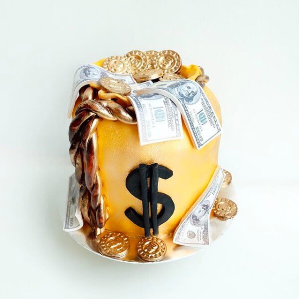 Money Bag Cake 